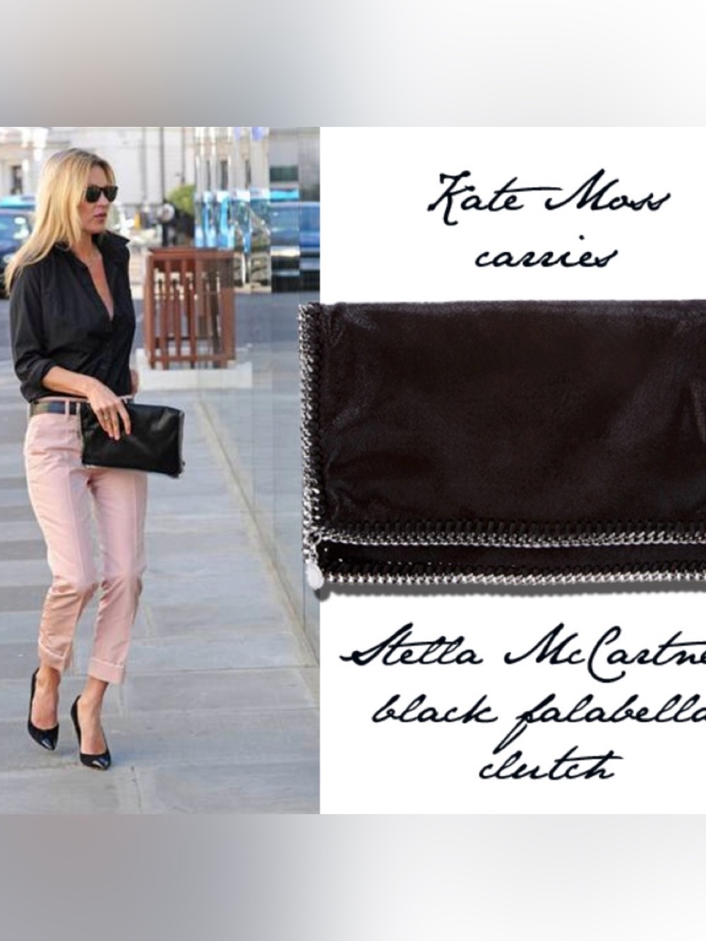 NWOT Stella McCartney Falabella shaggy deer clutch - Picture 3 of 11